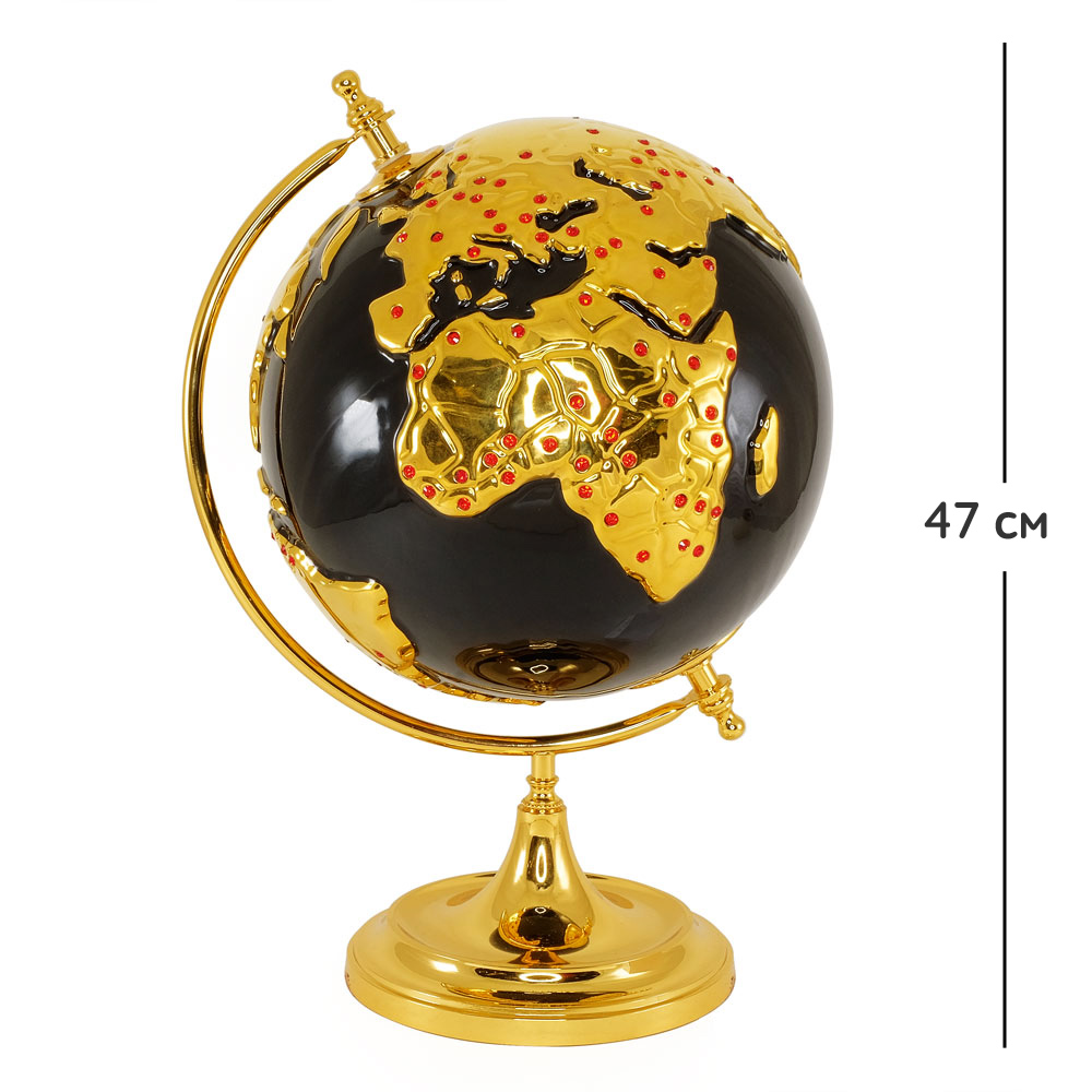 Глобус "Золотая планета" (черный)